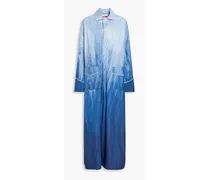 Clemente dégradé cotton-poplin maxi shirt dress - Blue