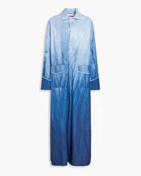 For Restless Sleepers F.R For Restless Sleepers - Clemente dégradé cotton-poplin maxi shirt dress - Blue Blue