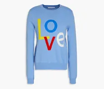 Intarsia cashmere sweater - Blue
