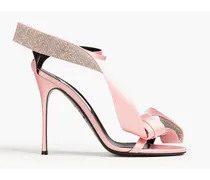 Marquise embellished satin sandals - Pink