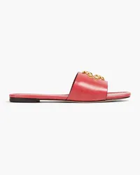 Tory Burch Eleanor embellished leather slides - Orange Orange