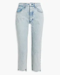 Rag & Bone Nina cropped faded high-rise slim-leg jeans - Blue Blue