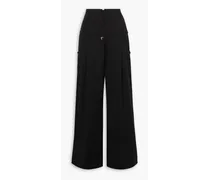 Criollo wool wide-leg pants - Black