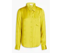 Satin-jacquard shirt - Yellow