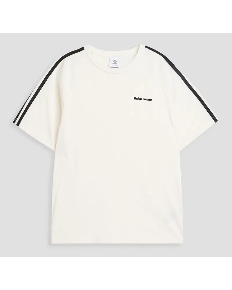 adidas Striped cotton-jersey T-shirt - White White