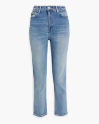 Ganni Cutye high-rise slim-leg jeans - Blue Blue