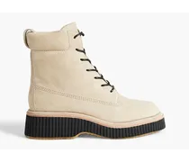 Sloane suede combat boots - White