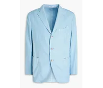 Cotton-twill blazer - Blue