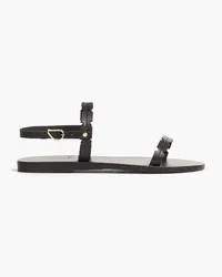 Ancient Greek Sandals Clio laser-cut leather slingback sandals - Black Black