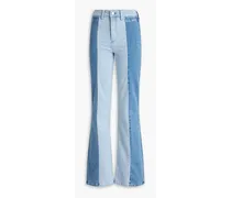 Laurel Canyon two-tone high-rise bootcut jeans - Blue
