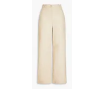 Noro leather wide-leg pants - White