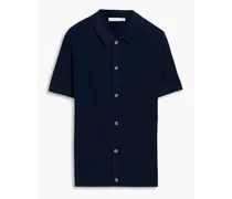 Textured cotton shirt - Blue