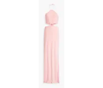 Alice Olivia - Marguerite cutout jersey halterneck maxi dress - Pink