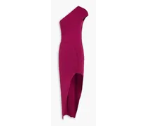 One-shoulder stretch-knit maxi dress - Purple