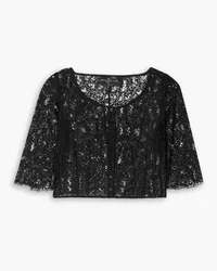 Cortana Laure cropped lace top - Black Black