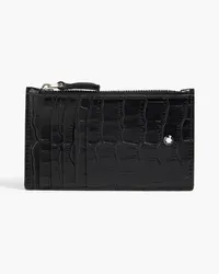 Montblanc Croc-effect leather cardholder - Black Black