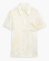 Equipment Signature printed silk-satin shirt - Yellow Yellow