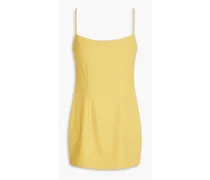 Wool-twill mini dress - Yellow