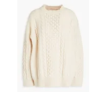 Ina cable-knit wool sweater - White