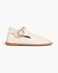 TOD'S Pebbled-leather flats - White White