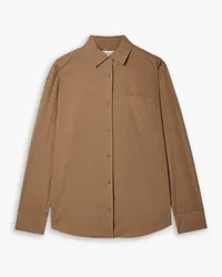 Nili Lotan Kristen cotton-poplin shirt - Brown Brown