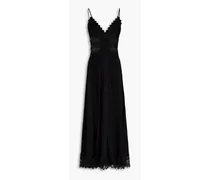 Brenda broderie anglaise cotton-blend maxi dress - Black