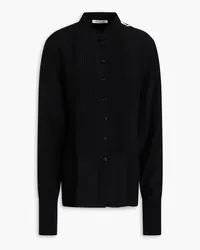 Peter Do Pintucked silk crepe de chine shirt - Black Black