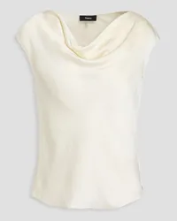 Theory Draped satin top - White White