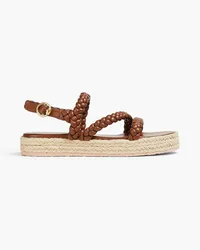 Gianvito Rossi Braided leather espadrilles - Brown Brown