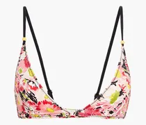 Linda floral-print triangle bikini top - Multicolor