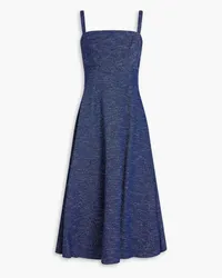 EMILIA WICKSTEAD Freya cotton-blend twill midi dress - Blue Blue