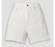 Jules distressed denim shorts - White