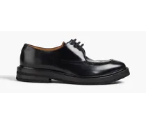 Glossed leather derby shoes - Black