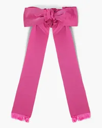 RED Valentino Bow-embellished cotton-blend grosgrain belt - Pink Pink