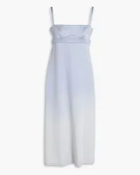 Emilio Pucci Cutout dégradé satin-crepe midi dress - Blue Blue