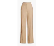 Tonelli herringbone flannel wide-leg pants - Brown