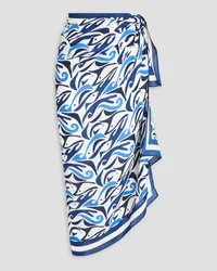 Matteau Printed silk pareo - Blue Blue