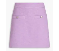 Emar cotton-blend tweed mini skirt - Purple