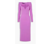 Maren stretch-crepe midi dress - Purple