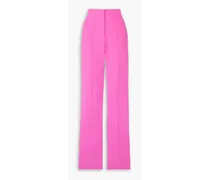 Crepe straight-leg pants - Pink