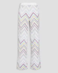 Missoni Sequin-embellished crochet-knit straight-leg pants - White White