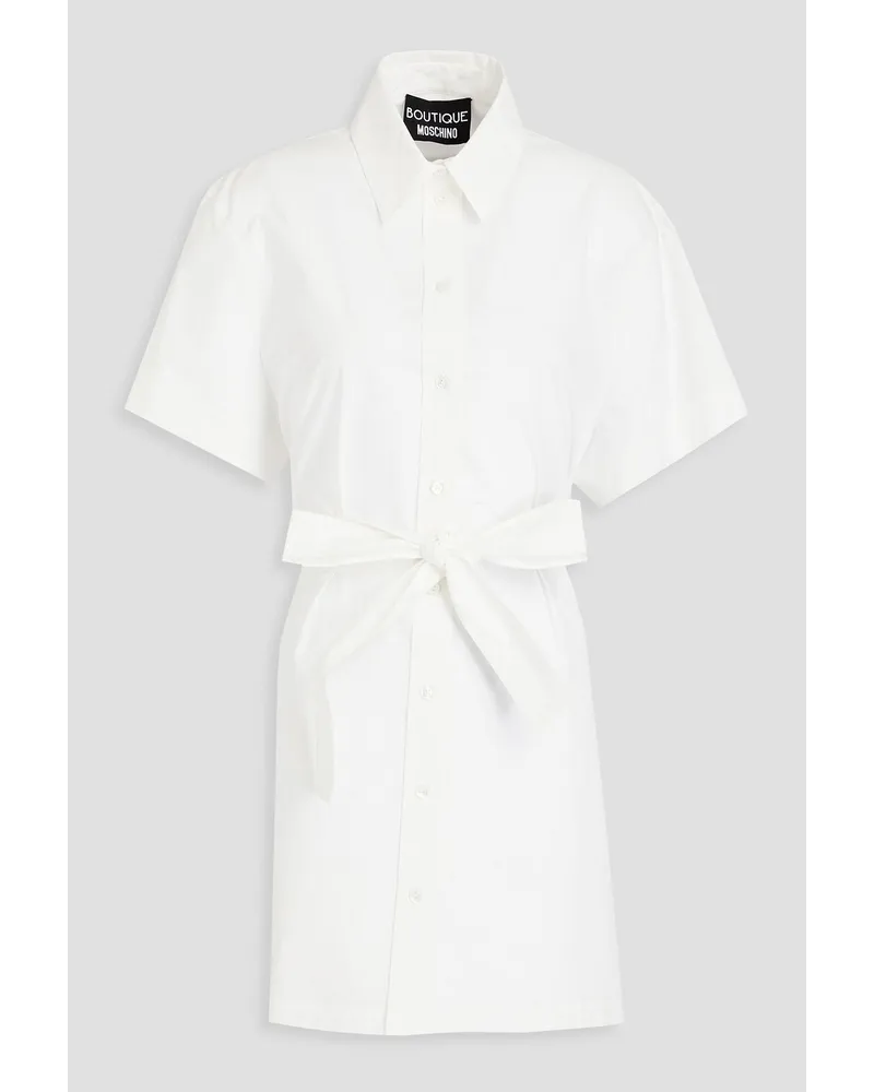 Moschino Stretch-cotton poplin shirt - White White