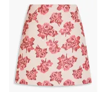 Floral-print taffeta mini skirt - Pink