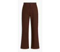 Cotton-twill pants - Brown
