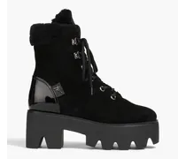 Daikiri 20 suede platform combat boots - Black