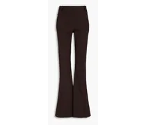 Le High Flare stretch-cotton flared pants - Brown