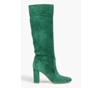 Suede knee boots - Green