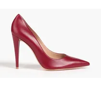 Scarlet leather pumps - Burgundy