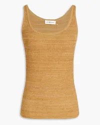 Tory Burch Mélange cotton-blend tank - Brown Brown