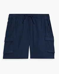 Onia Linen-blend cargo shorts - Blue Blue